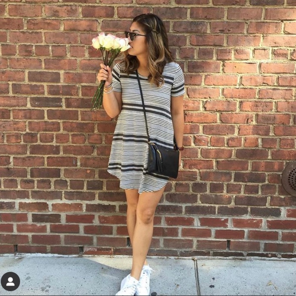 Ava sky shirt dress